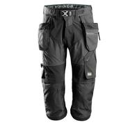 Snickers FlexiWork Pirateitpantalon de travail avec ceinture. EN 14404 Gris acier-noir 60