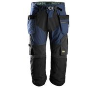 Snickers FlexiWork PirateitPantalon de travail avec ceinture. Poches holster, EN 14404 Navy-Noir 50