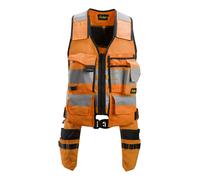 Snickers Gilet porte-outils AllroundWork Hi-Vis, Cl. 1, EN 20471 HV-Orange-Noir L