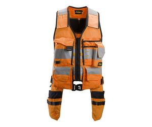Snickers Gilet porte-outils AllroundWork Hi-Vis, Cl. 1, EN 20471 HV-Orange-Noir XL