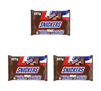 SNICKERS - Minis barres chocolat au lait, cacahuètes et caramel - 12 minis barres - 227g (Lot de 3)
