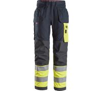 Snickers Pantalon de protection contre les flammes ProtecWork High-Vis Arbeitshose mit Poches holster, cl. 1 Navy/High-Vis Gelb 100