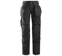 Snickers Pantalon de travail AllroundWork Stretch pour femmesitavec poche de rangement. Poches holster, EN 14404 Noir 40