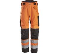 Snickers Pantalon de travail haute visibilité, étanche et légèrement matelasséitshose, cl. 2 High-Vis Orange/Noir 4