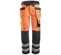 Snickers Pantalon de travail Hi-Visitavec. poches holster, cl. 2, EN 14404, 20471 HV-Orange-Anthrazit 62