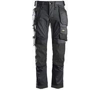 Pantalon de travail extensible AllroundWork Snickers, gris et noir, taille 50, longueur 81 cm