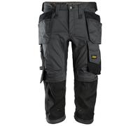 Snickers Pantalon pirate AllroundWork avec poches. Poches holster gris acier-noir 52