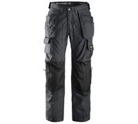 Snickers Pantalon Rip-Stop pour poseur de sol, avec poches. Poches holster, EN 14404 gris acier-noir 96
