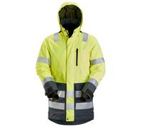 Snickers Parka imperméable AllroundWork Hi-Vis, Cl. 3, EN 20471, 343 HV-jaune-gris acier L