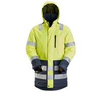 Snickers Parka imperméable AllroundWork Hi-Vis, Cl. 3, EN 20471, 343 HV-jaune-navy L