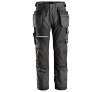 Snickers RuffWork Canvas+ Pantalon de travailitavec poches. Poches holster, EN 14404 gris acier-noir 44