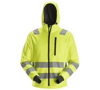 Snickers Sweat à capuche AllroundWork Hi-Vis avec fermeture éclairrs, Cl. 2/3, EN 20471 Jaune haute visibilité L
