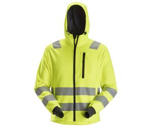 Snickers Sweat à capuche AllroundWork Hi-Vis avec fermeture éclairrs, Cl. 2/3, EN 20471 Jaune haute visibilité M