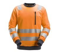 Snickers Sweat-shirt AllroundWork Hi-Vis, cl. 2/3, EN 20471 orange haute visibilité S