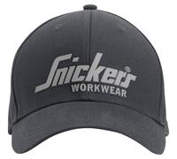 Snickers SWW Logo Casquette en coton gris acier-noir Einheitsgröße