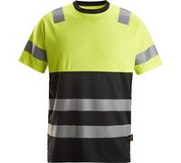 Snickers T-shirt haute visibilité T-shirt, classe 1 noir/jaune haute visibilité S
