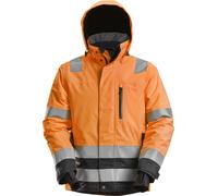 Snickers Veste de sécurité AllroundWork High-Vis WP 37.5 Veste de travail isoléeit, Cl. 3 High-Vis Orange/Noir S