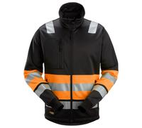 Snickers Veste de sécurité High-Vis, fermeture éclairrsit Veste de travail, cl. 1 Noir/High-Vis Orange 3XL