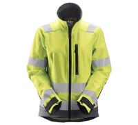 Snickers Veste de travail AllroundWork Hi-Vis Softshell pour femmesitsjacke, Kl. 2/3, EN 20471 HV-jaune-gris acier M