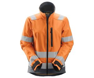Snickers Veste de travail AllroundWork Hi-Vis Softshell pour femmesitsjacke, Kl. 2/3, EN 20471 HV-Orange-Stahlgrau S
