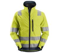 Snickers Veste de travail AllroundWork Hi-Vis Softshellitsjacke, Kl. 3, EN 20471 HV-Gelb-Navy XS