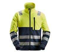 Snickers Veste de travail AllroundWork Hi-Visitavec fermeture éclairrs, classe 2, EN 20471 HV-jaune-navy L