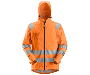 Snickers Veste de travail imperméable PU Hi-Visit, Cl. 3, EN 20471, 343 Orange haute visibilité L