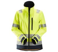 Snickers Veste femme AllroundWork Hi-Vis Softshellit, Cl. 2/3, EN 20471 HV-Jaune-Navy L
