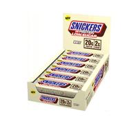 Snickers White Low Sugar High Protein Bar (12x57g) White Chocolate - 20g de protéines par barre - Faible teneur en sucre - Parfait après l’entraînement ou comme encas - Saveur chocolat blanc