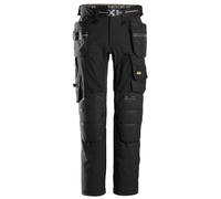 Snickers Workwear- 6590-pantalon Noir en Tissu Stretch-genouillères intégrées