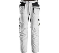 Snickers Workwear AllroundWork Canvas+ Stretch Arbeitshose mit Poches holster blanc 100