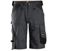 Snickers Workwear Pantalon Corto Elastico Holgado Allroundwork Gris Acero-Negro Talla 054 Short élastique Ample Acier/Noir Taille, Non Applicable, 30 Mixte