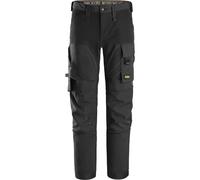 Snickers 6375 Pantalon en Tissus sofshell Coupe Vent avec matière Extensible Toutes Directions (FR/ES, Numérique, 48, Taille Normale, Taille Normale, Noir)