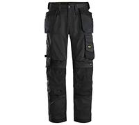 Snickers Workwear Pantalon utilitaire extensible pour homme, coupe ample, fonctionne avec poches holster, noir/noir, 101,6 x 81,3 cm (l x L)