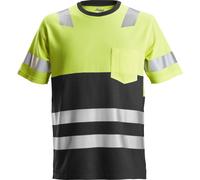 Snickers Workwear AllroundWork T-shirt haute visibilité Jaune Hi-Vis/Noir 3XL