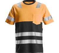 Snickers Workwear AllroundWork T-Shirt Haute Visibilité Orange Hi-Vis/Noir S