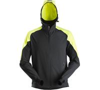 Snickers Workwear FlexiWork Neon Zip Hoodie Noir/Neonjaune L
