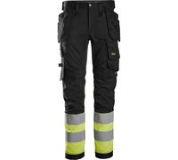 Snickers Workwear High-Vis Stretchitshose mit Poches holster classe 1 Noir/Jaune High-Vis 48