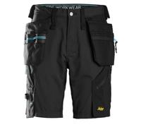 Snickers Workwear LiteWork 6110 Short de travail léger avec poches holster, Noir, 56