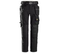 Snickers Workwear-Pantalon genouillères intégrées (FR/ES, Numérique, 46, Taille Normale, Taille Normale, Noir)