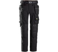 Snickers Workwear-Pantalon genouillères intégrées (FR/ES, Numérique, 48, Taille Normale, Taille Normale, Noir)