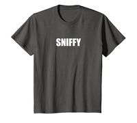Sniffy - Typographie de Mots drôles T-Shirt, Enfant, Asphalte, 3 Ans