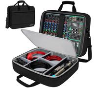 SNIGJAT Étui de mixage audio (taille : 39,4 x 33 x 15,2 cm), sac de protection pour mixeur DJ avec rembourrage de 10 mm, sac souple de grande capacité pour équipement d'enregistrement avec rangement