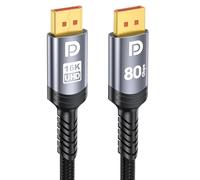 Sniokco 80Gbps Cable DisplayPort 2.1 4.5M, Câble DP 16K@60Hz 8K@240Hz 4K@540Hz 360Hz 240Hz, Compatible avec HDR HDCP 2.3 DSC FreeSync G-Sync Moniteur Carte Graphique RTX PC HDTV