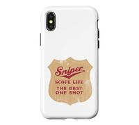Sniper Scope Life Le Meilleur One Shot Coque pour iPhone X/XS