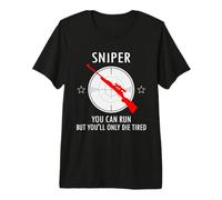 Sniper You Can Run But You Will Only Die Fatigué T-Shirt Haut de Gamme