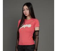 Snipes Varsity Raglan Tight Tee rouge XS