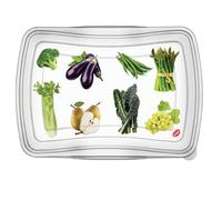 Snips Boîte de Conservation Rectangulaire, Boîte alimentaire empilable, pour réfrigérateur e congélateur avec couvercle Ensemble de 2 Pièces de 2 L, Transparent Made in Italy, 0% Free
