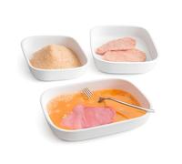 Snips Enrobeur, Set pour enrober, 3 plateaux pour enrober, Lavables au lave-vaisselle, 27,5 x 19,5 x 8 cm, Blanc, Fabriqués en Italie