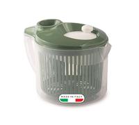 Snips Essoreuse à Salade 3 L, Laveuse et Sécheuse avec Évacuation d’Eau par Bec Latéral, Panier Amovible, Prise Stable, 19,5 x 26,5 x 19 cm, Made in Italy